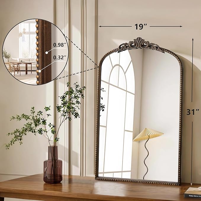 Micasso Traditional Arch Mirror, Wall Mounted Mirror - Image 4