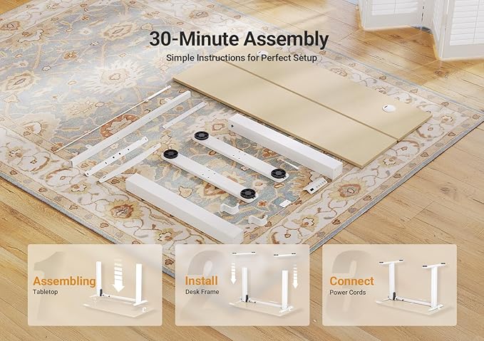 Seang Electric Standing Desk Adjustable Height, 40 x 24 Inch Sit Stand Desk - Image 9