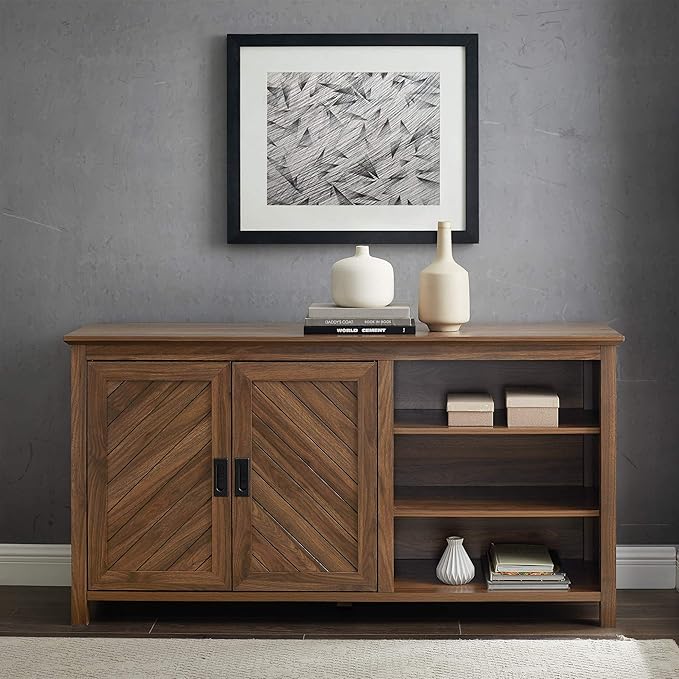 Walker Edison Modern Wood Grooved Buffet Sideboard - Image 6