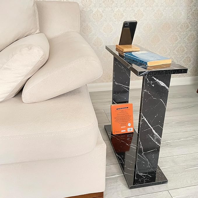 Very Narrow Side Table for Living Room, Small Apartment Space Between Chairs - Image 9