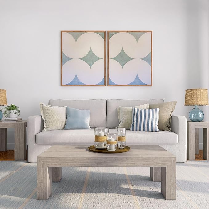 Plank+Beam Modern Rectangular Coffee Table, Medium Sized Coffee Table, Center - Image 3