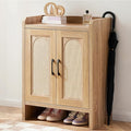 Shoe Cabinet Storage for Entryway, Natural Rattan Shoe Storage Cabinet by MERICONIA