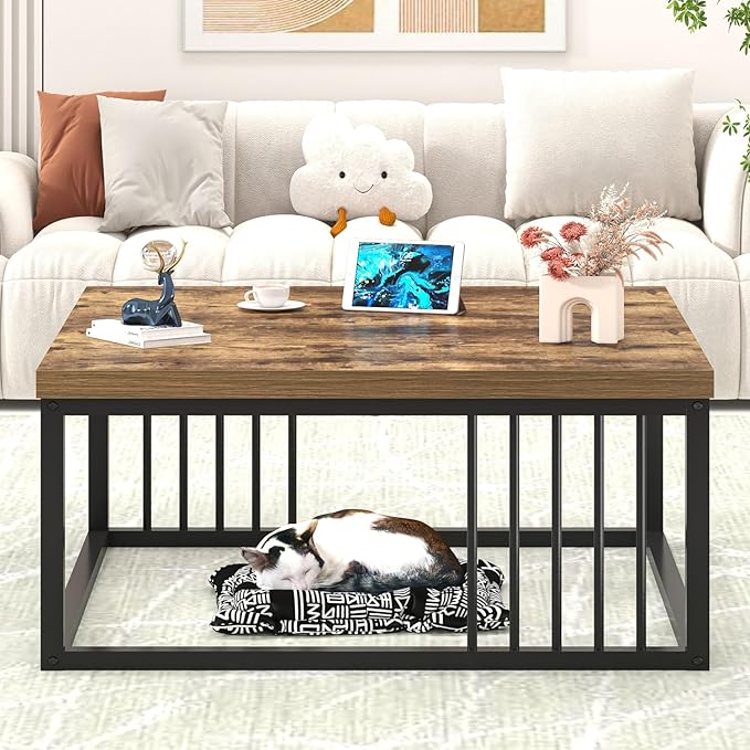 FOLUBAN Modern Coffee Table, Square Center Table - Image 7