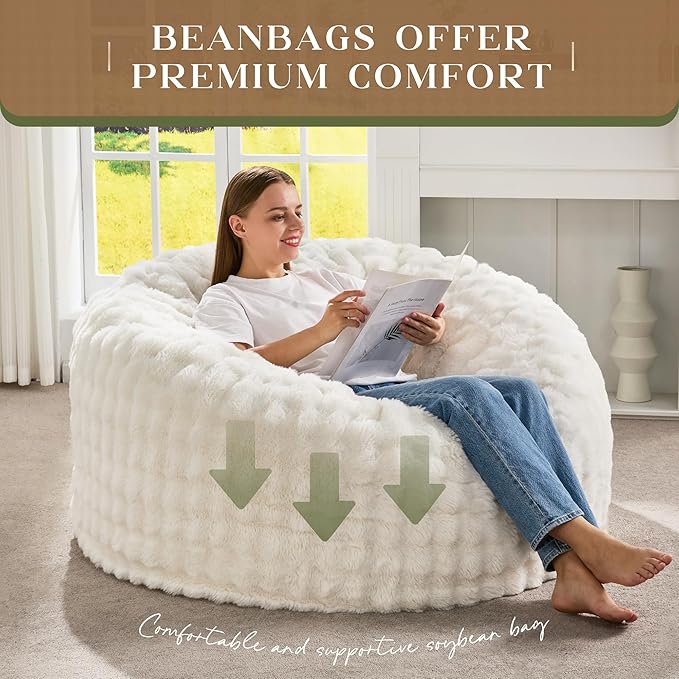 Hobestluk Bean Bag Chairs Beanbag Chair - Image 6