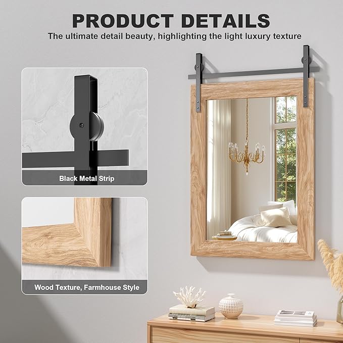 Hasipu Farmhouse Bathroom Mirror - Image 5