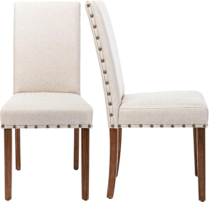 Parsons Kitchen Dining Chair Set Room Modern Upholstered Stylish Fabric High by SNUGWAY