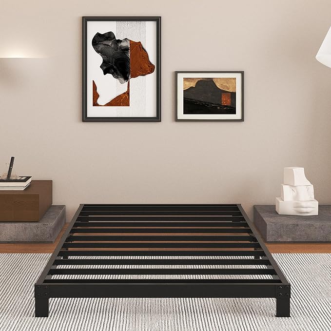 5 Inch Low Bed Frame Twin, Heavy Duty Twin Bed Frames Low Profile, No Box by Cieemine