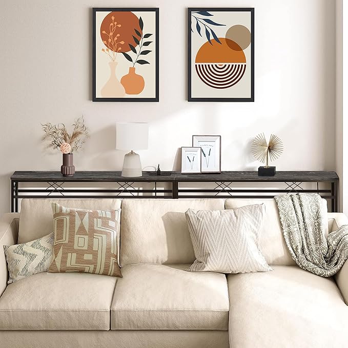 VECELO 55In Extra Long Narrow Sofa/Console Table - Image 2