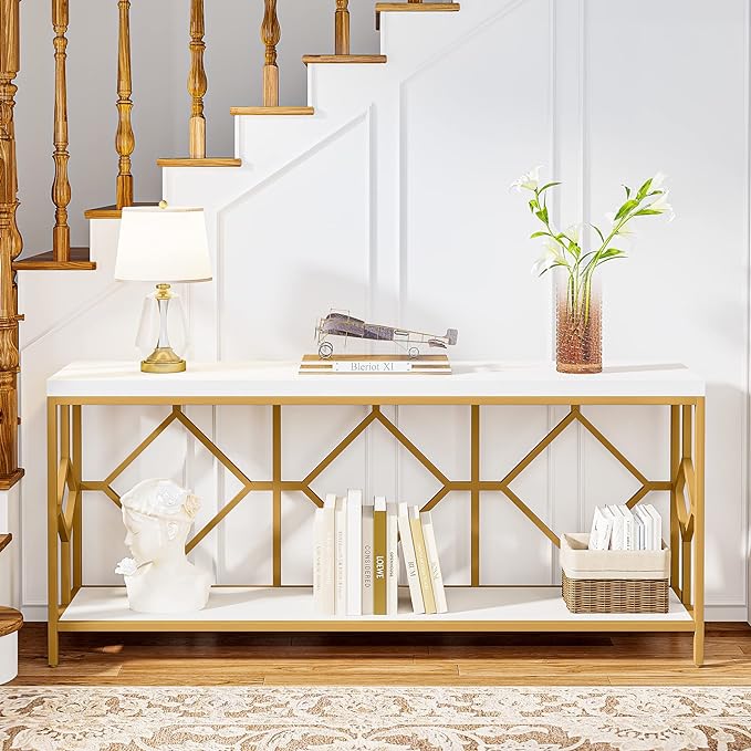 Tribesigns 71 Inch Extra Long Sofa Table, Narrow Long Sofa Console Tables - Image 3