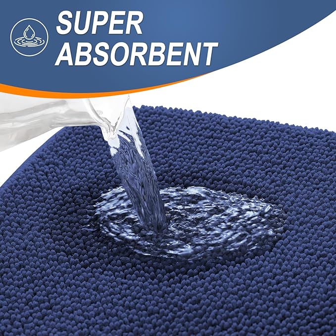 OLANLY Thick Memory Foam Bath Mat Rug 36x24, Extra Soft Absorbent Bathroom Rug - Image 3