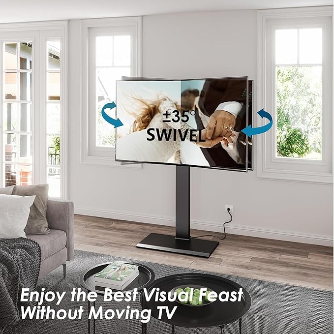 FITUEYES Iron Base Floor TV Stand - Image 4