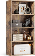 Casaottima 4-Tier Open Bookshelf and Bookcase, Floor Standing Display Storage by Casaottima