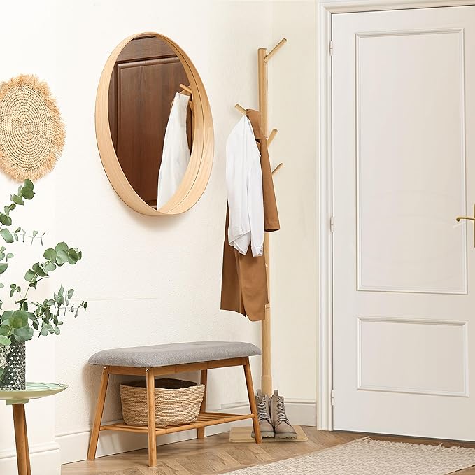 Yawinhe Coat Rack, Sturdy Wooden Coat Tree - Image 2