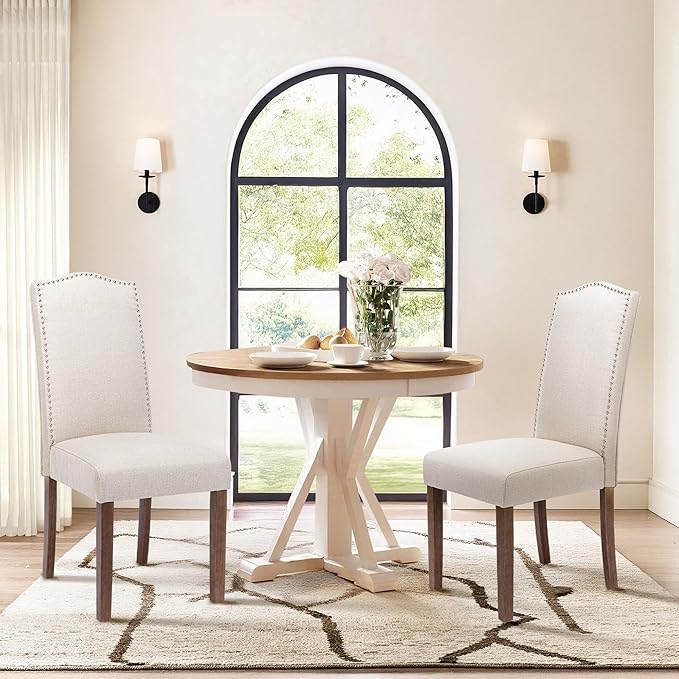 Stylish Upholstered Parsons Dining Chair Kitchen - Image 2