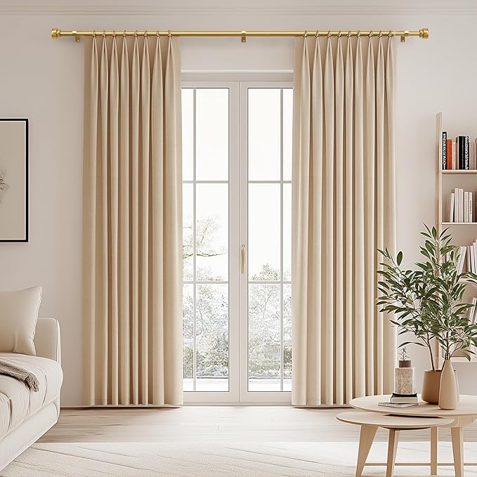 Modern Gold Curtain Rods for Windows 16 to 60 Inches Adjustable Length Heavy - Image 2