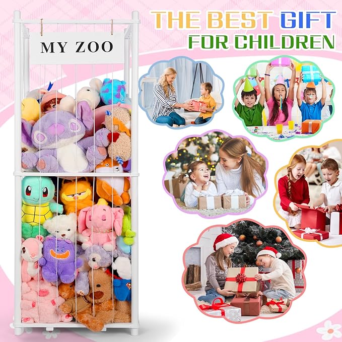 Stuffed Animal Storage Zoo, Wooden Stuffed Animal Organizer - Image 6