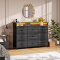 Nicehill 9 Drawer Dresser for Bedroom, TV Stand for Bedroom, Fabric Chests of by Nicehill