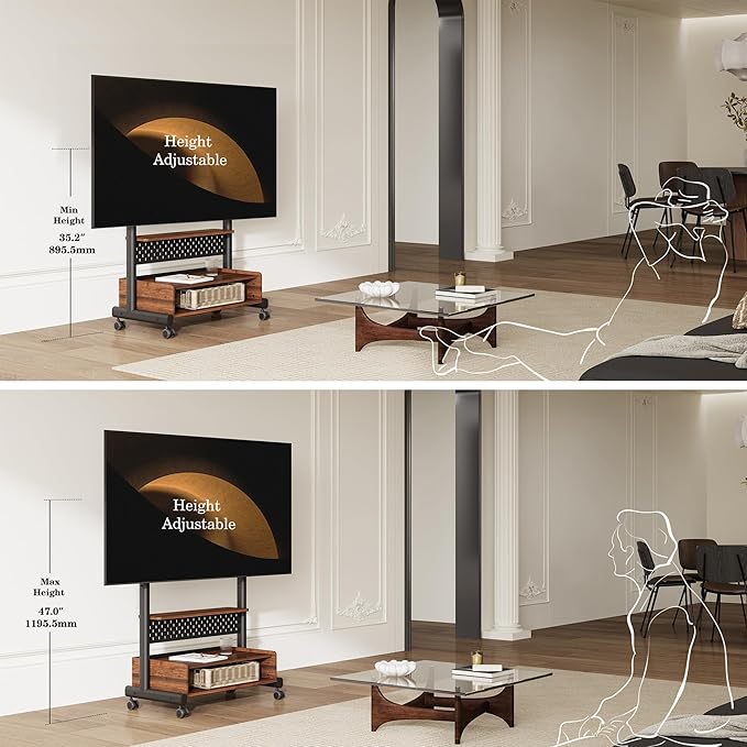FITUEYES Rolling TV Floor Stand - Image 3