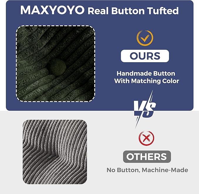 MAXYOYO Bean Bag Chair for Adults, Upholstered Floor Sofa - Image 8