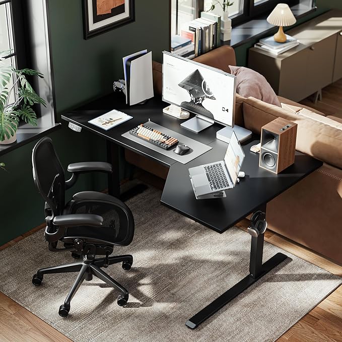 Agilestic Electric Standing L-Shaped 59 Inches Height Adjustable Desk, Sit and - Image 7