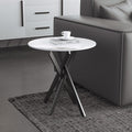 Small Round Marble Side Coffee Table by NIERN