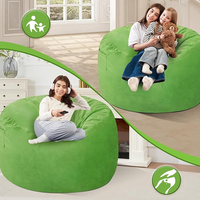 Homguava 4 FT Bean Bag Chair: 4' Bean Bags - Image 3