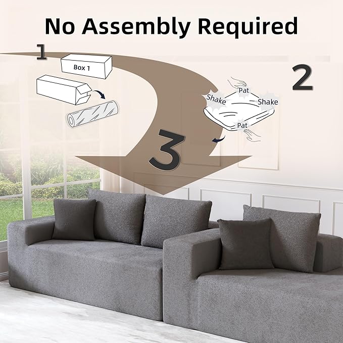 Cloud Sectional Couch, 104”L-Shape Oversized Sofa - Image 4