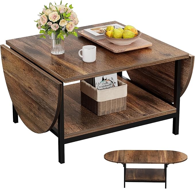 SAYGOER Folding Coffee Table for Living Room, Small Coffee Tables by Saygoer
