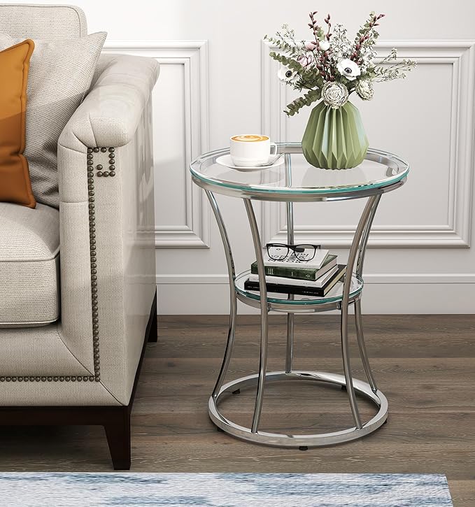 O&K FURNITURE Round End Table - Image 6