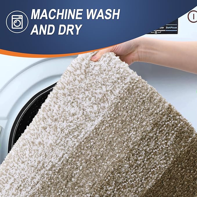 OLANLY Bathroom Runner Rugs 47x24, Extra Soft Absorbent Microfiber Bath Rugs - Image 5