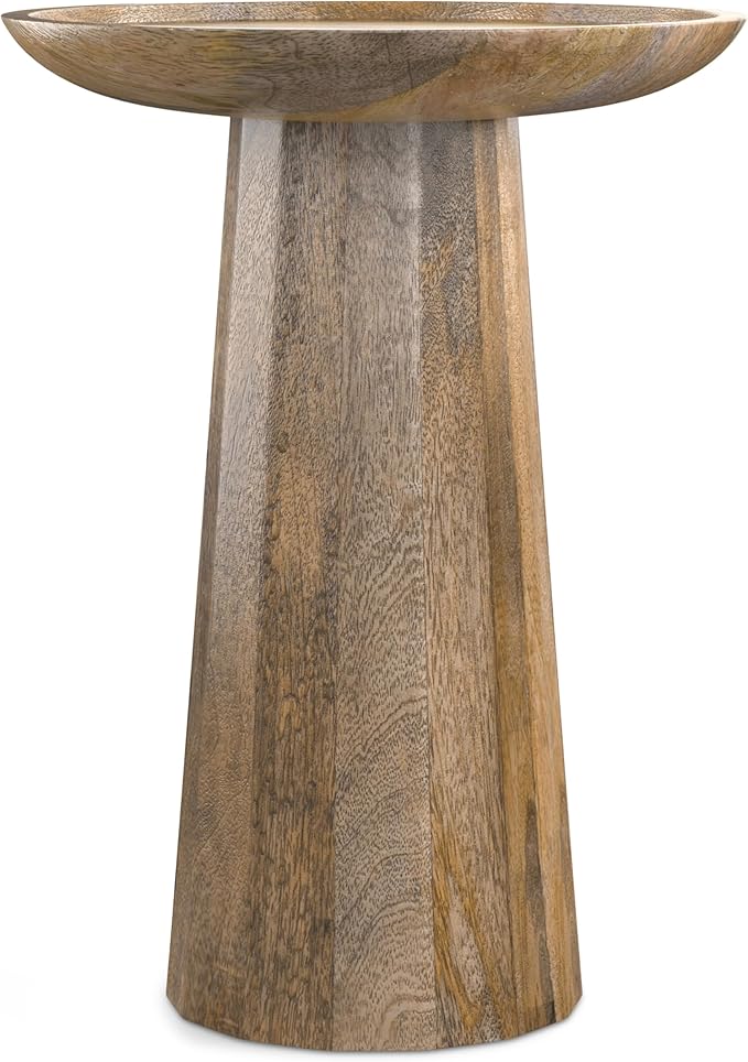 SIMPLIHOME Dayton Solid Mango Wood 13 Inch Wide Round Contemporary Wooden - Image 4