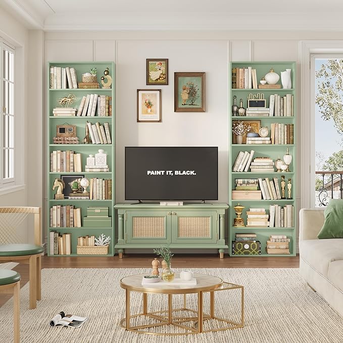 82" Tall Bookshelf, 7-Tier Open Shelves Bookcase, Freestanding Display Storage - Image 4