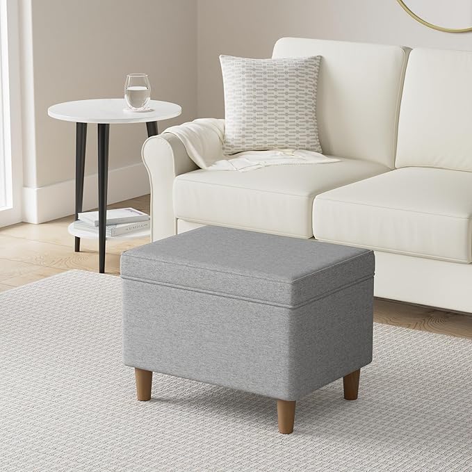 Home Decor | Dinah Collection Modern Storage Ottoman | Ottoman - Image 2