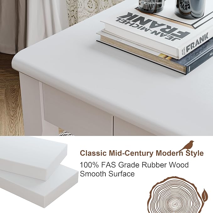Solid Wood Desk with Drawers - Image 6