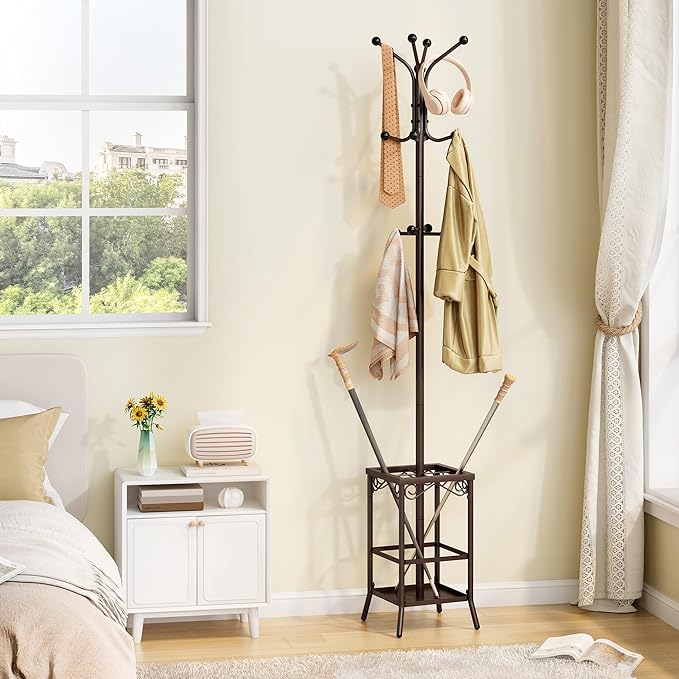 Hoctieon Coat Rack Freestanding, Coat Tree - Image 7