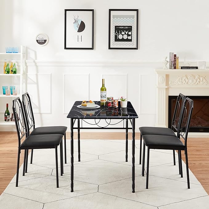 VECELO 5 Piece Dining Table Set - Image 7