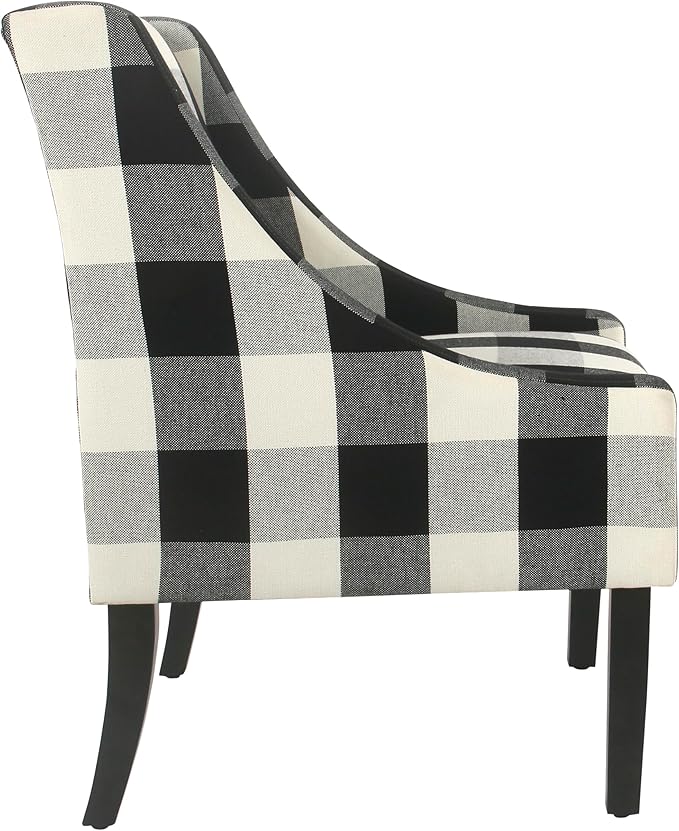 Homepop Home Decor | Upholstered Swoop Arm Accent Chair | Accent Chairs - Image 4