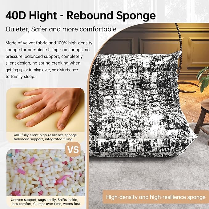 Bean Bag Chairs for Adults, Memory Foam Couch Loveseat Sofa Chair, Soft Teddy - Image 4