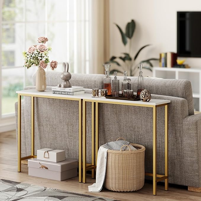 HollyHOME Narrow Hallway Table, 29.5" Small Console Stand, Slim Entryway Table - Image 6