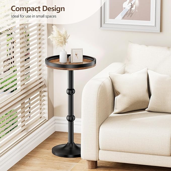 Small Round Side Table, Coffee Drink Table - Image 4