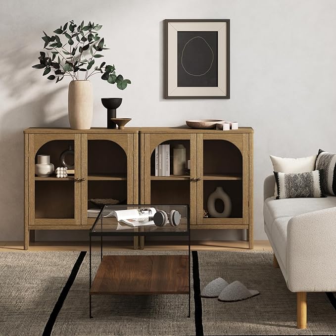 Nathan James Mason Storage Cabinet, Free Standing Accent Sideboard Buffet - Image 3