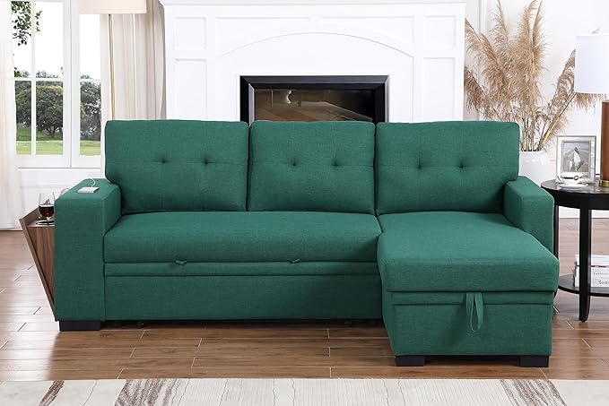 Ball & Cast Sectional Sleeper Sofa Bed, L-Shape Pull Out Couch, 4 in 1 Pull-Out - Image 5