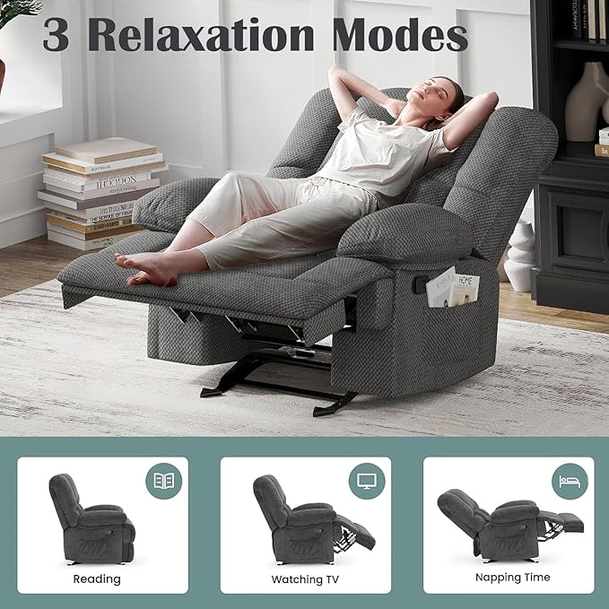 Oversized Rocker Recliner Chair, Wide Rocker Chair - Image 3