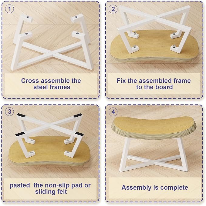 Wooden Step Stool，Foot Rest for Adult&Children, Short Stool for Under Desk - Image 7
