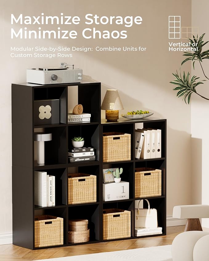 GTPLAYER 4-Cube Storage Organizer, Fits 11" Bins, Vertical or Horizontal Use - Image 7