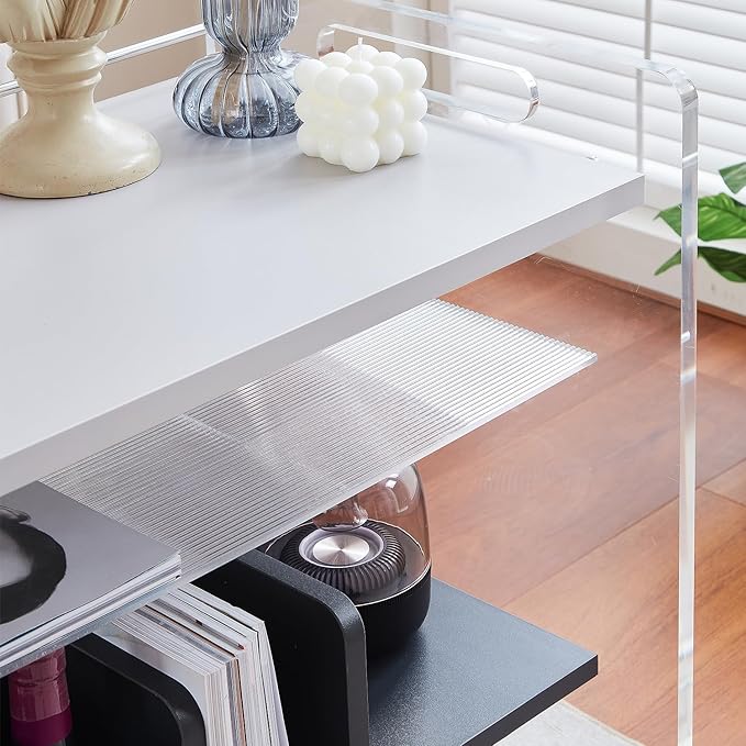 Acrylic Record Player Stand，Vinyl Storage Holder Cabinet - Image 8