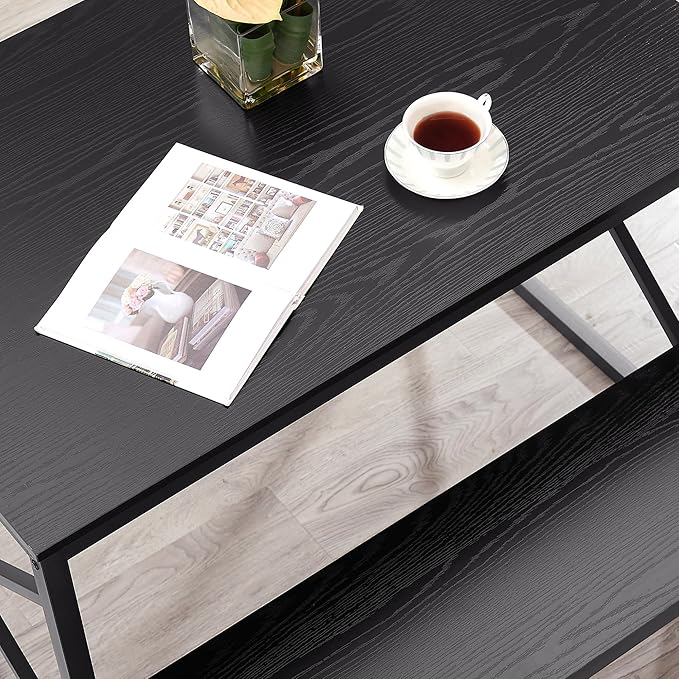 VECELO Kitchen Table with 2 Benches - Image 5