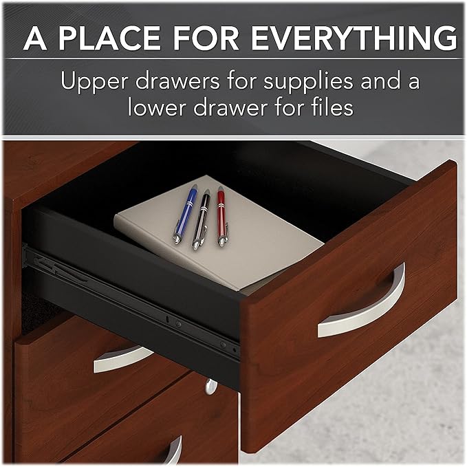 Bush Business Furniture 3 Drawer Mobile File Cabinet - Image 4