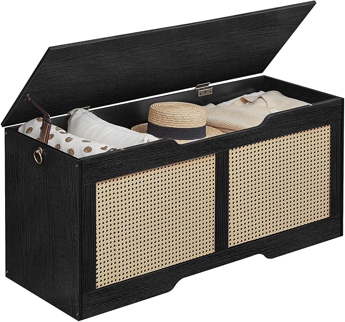HOOBRO Storage Bench, 43.3" Toy Box, Rattan-Like Storage Chest, Sturdy Entryway - Image 9