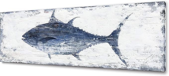 Yihui Arts Decor Abstract Fish Sealife Canvas Wall Art Prints Gallery Wrapped by YihuiArts